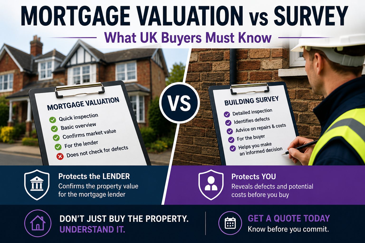 Mortgage Valuation vs Building Survey: What's the Difference?